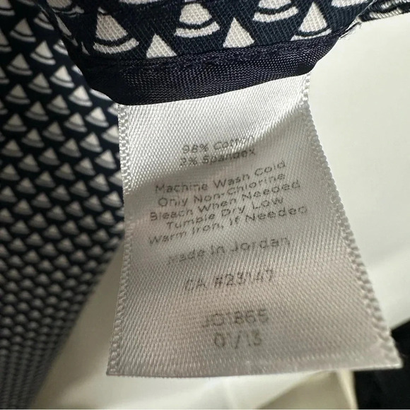 Talbots Nautical Sailboat Print Heritage Cropped Side Zip Pants Size 12 - Picture 10 of 10